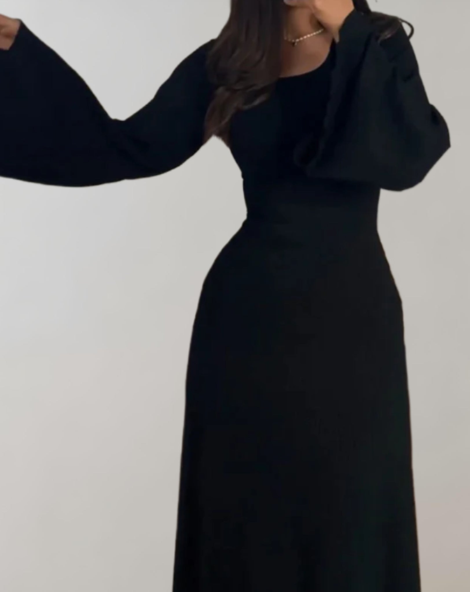 Round Neck Long Sleeve Bodycon Dress for Women | Noemie