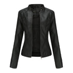 Collarless Biker Jacket