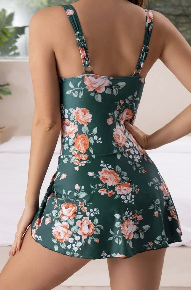 Figure-Flattering Tummy Control One-Piece Swimsuit