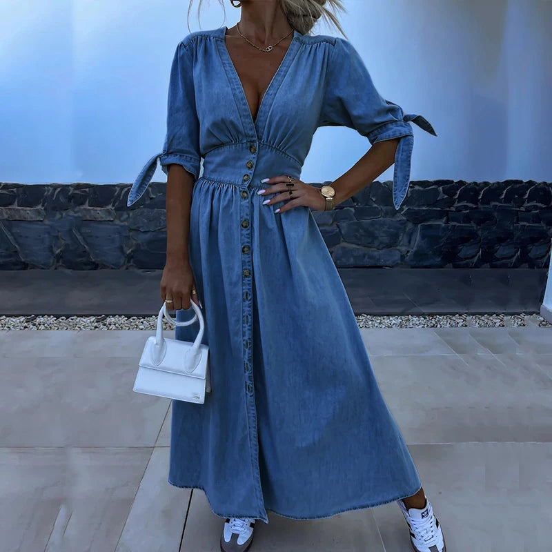 Eva - Stylish Denim Dress