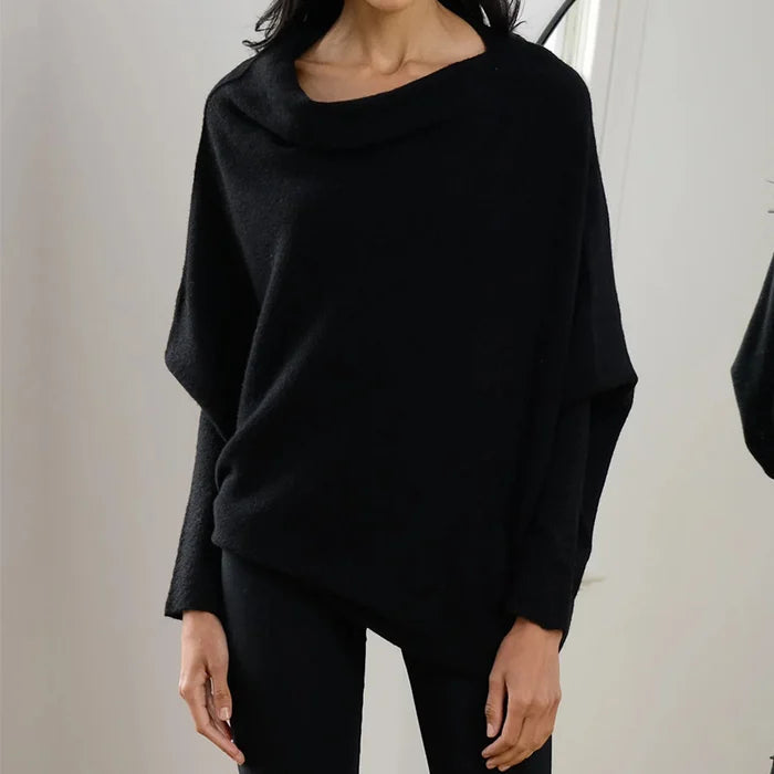 Paulina Asymmetrical Draped Sweater
