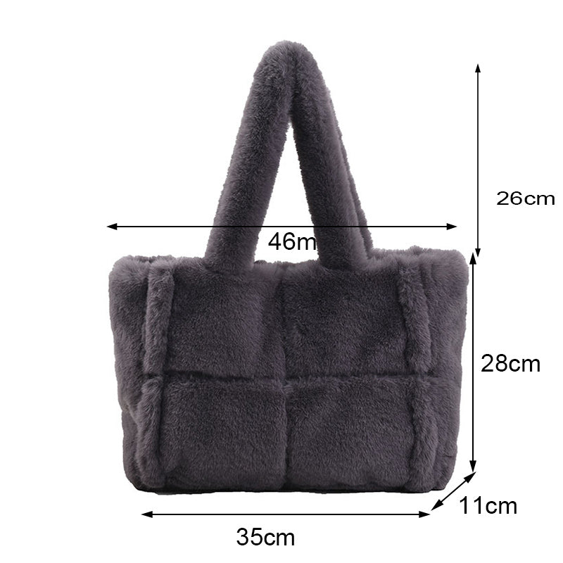 Dante Plush Handbag | Chic Winter Accessory for Women