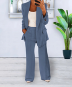 Blazer and Wide-Leg Pant Set