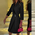 Stylish Notched Collar Blazer Dress